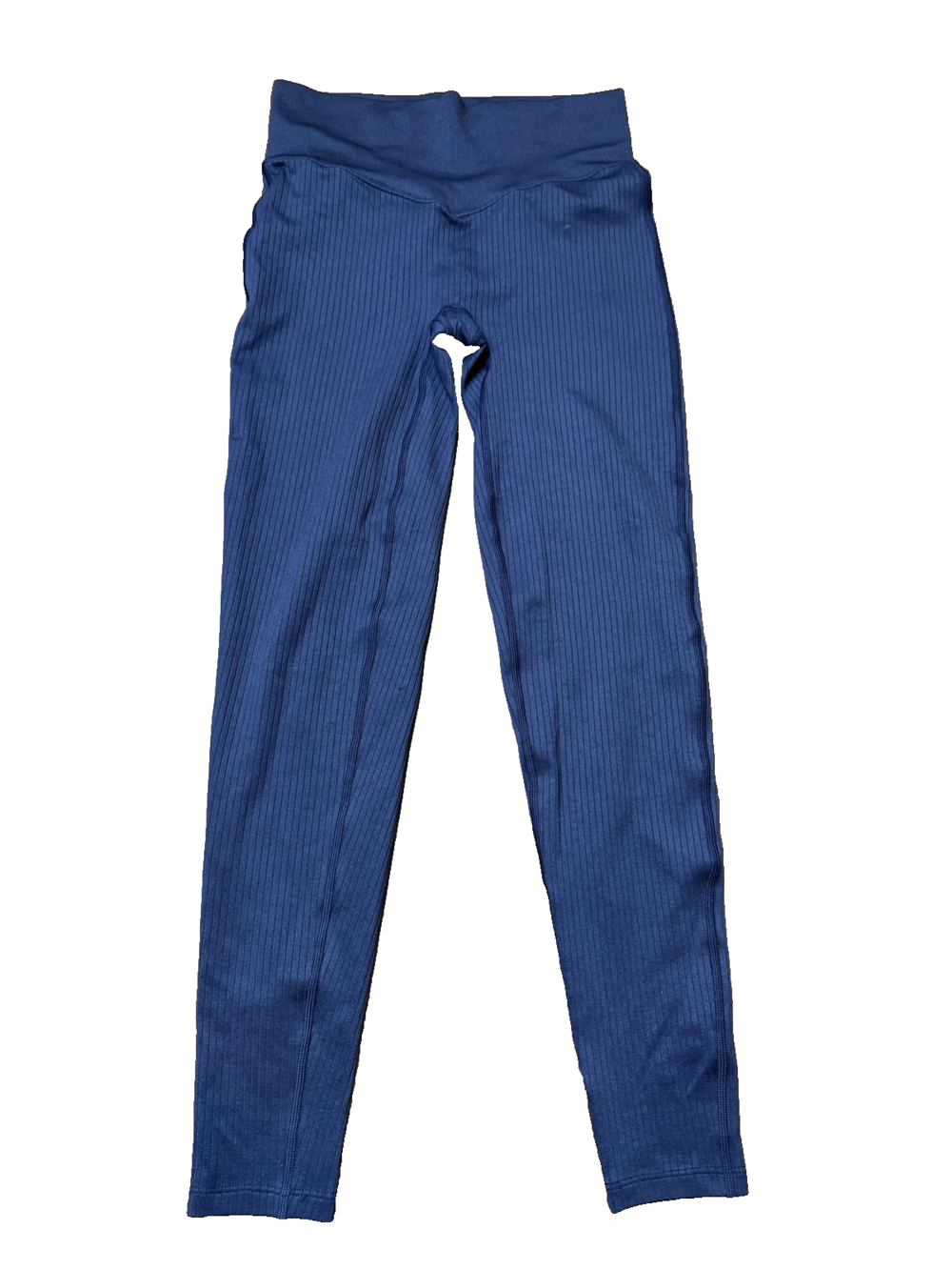 Victoria's Secret PINK Leggings Womens Small Navy Blue Ribbed Activewear Yoga